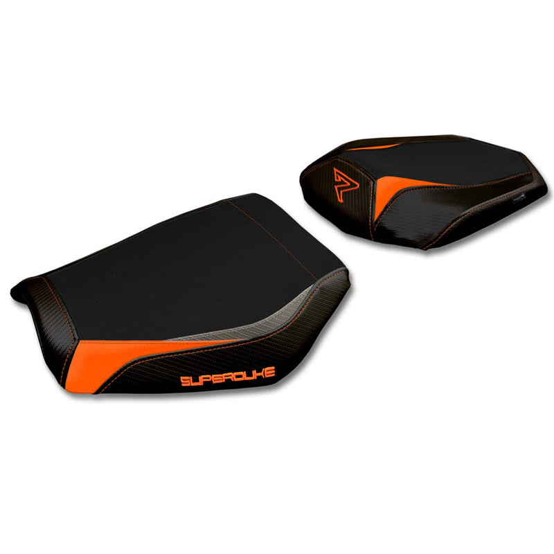 KTM 1390 Super Duke R 2024 Seat Cover Tappezzeria Italia Orange in Grey and Black