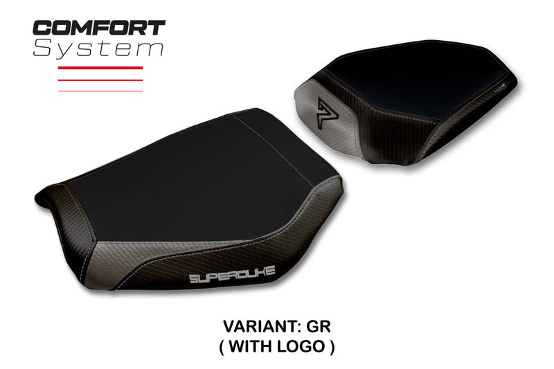 KTM 1390 Super Duke R 2024 Seat Cover Tappezzeria Italia Comfort in Grey and Black