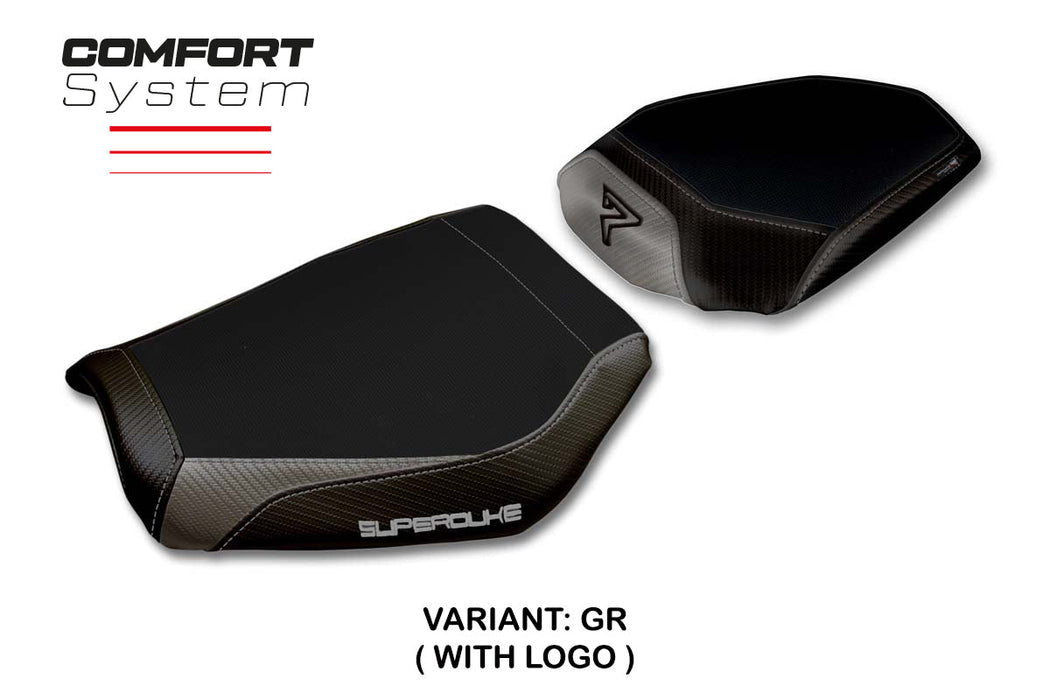 KTM 1390 Super Duke R 2024 Seat Cover Tappezzeria Italia Comfort in Grey and Black