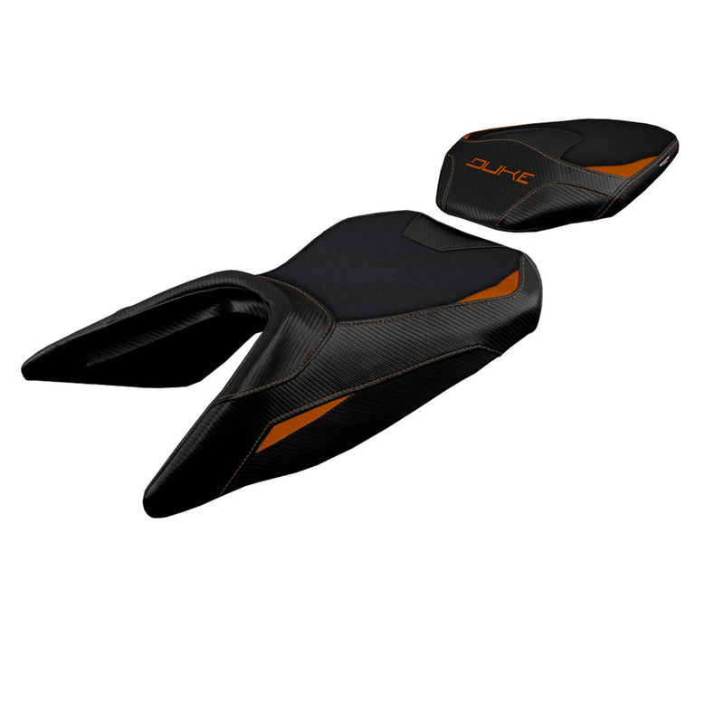 KTM 250 Duke 2017-2023 Seat Cover Tappezzeria Italia in Orange and Black