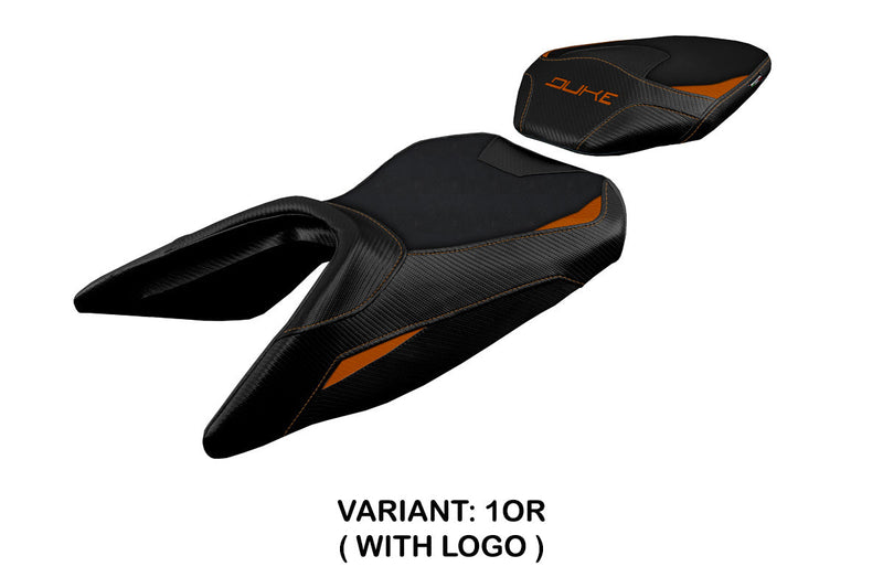 KTM 250 Duke 2017-2023 Seat Cover Tappezzeria Italia in Orange and Black