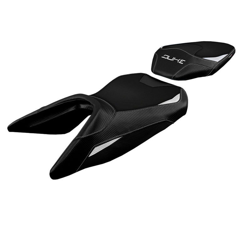 KTM 250 Duke 2017-2023 Seat Cover Tappezzeria Italia in White and Black