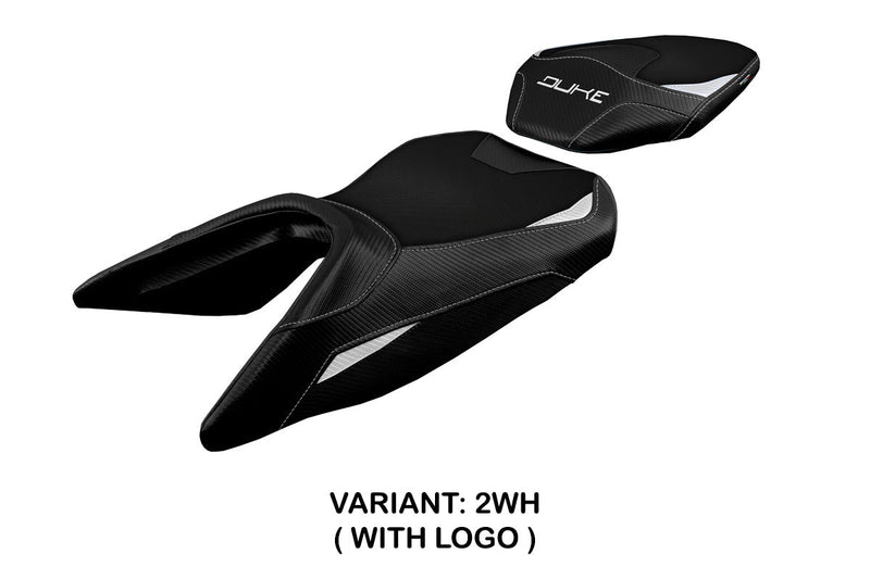 KTM 250 Duke 2017-2023 Seat Cover Tappezzeria Italia in White and Black
