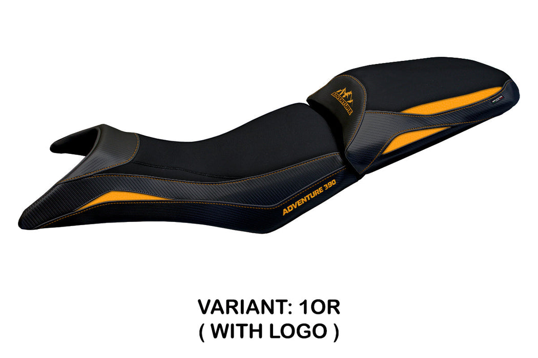 KTM 390 Adventure 2020-2024 Seat Cover Tappezzeria Italia in Orange and Black