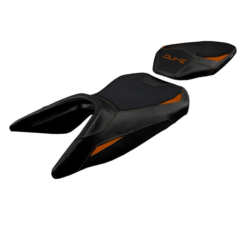 KTM 390 Duke 2017-2023 Seat Cover Tappezzeria Italia in Orange and Black