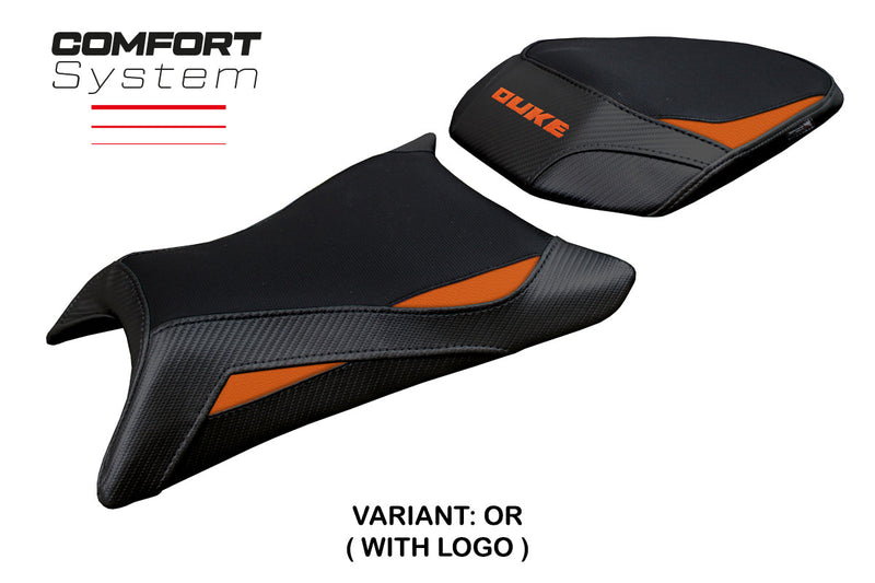 KTM 390 Duke 2024 2025 Seat Cover Tappezzeria Comfort Black Orange