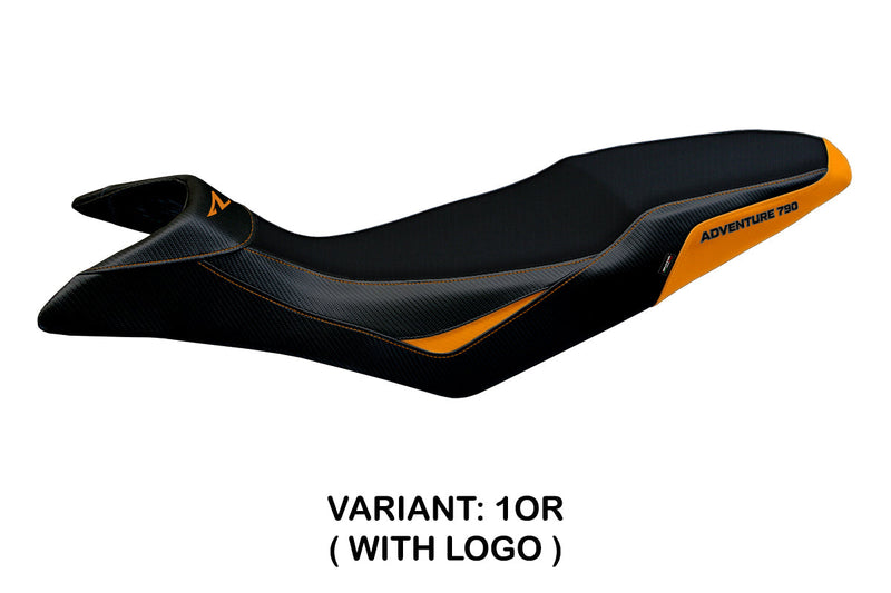 KTM 790 Adventure R 2019-2020 Seat Cover Tappezzeria Italia in Orange and Black