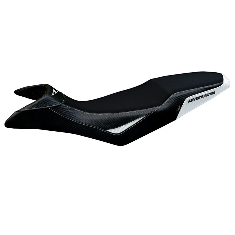 KTM 790 Adventure R 2019-2020 Seat Cover Tappezzeria Italia in White and Black