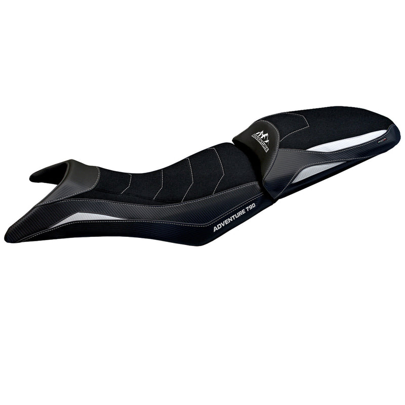 KTM 790 Adventure S 2019-2020 Seat Cover Tappezzeria Italia Ultragrip in White and Black