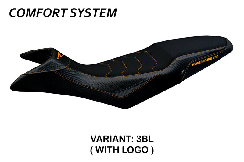 KTM 890 Adventure R 2021-2024 Seat Cover Tappezzeria Italia Comfort in Black