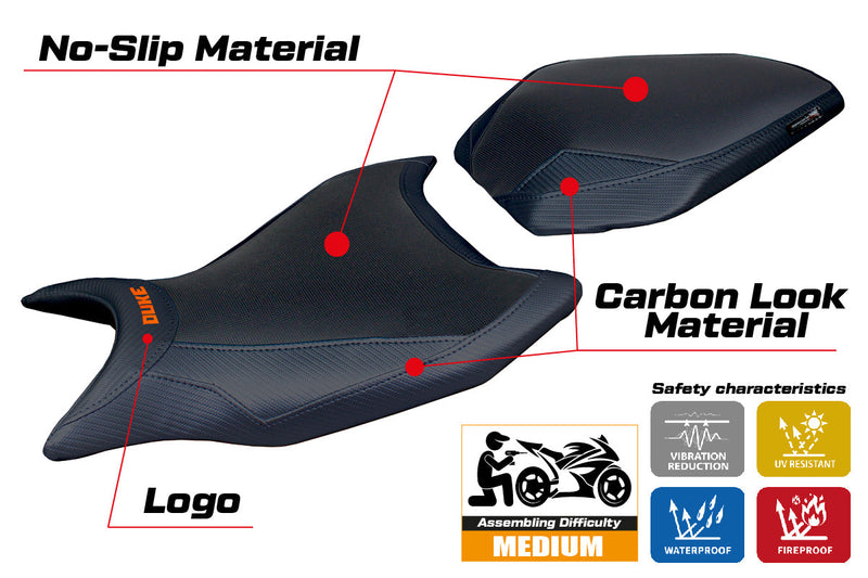 KTM 990 Duke 2024 Seat Cover Tappezzeria Italia in Black