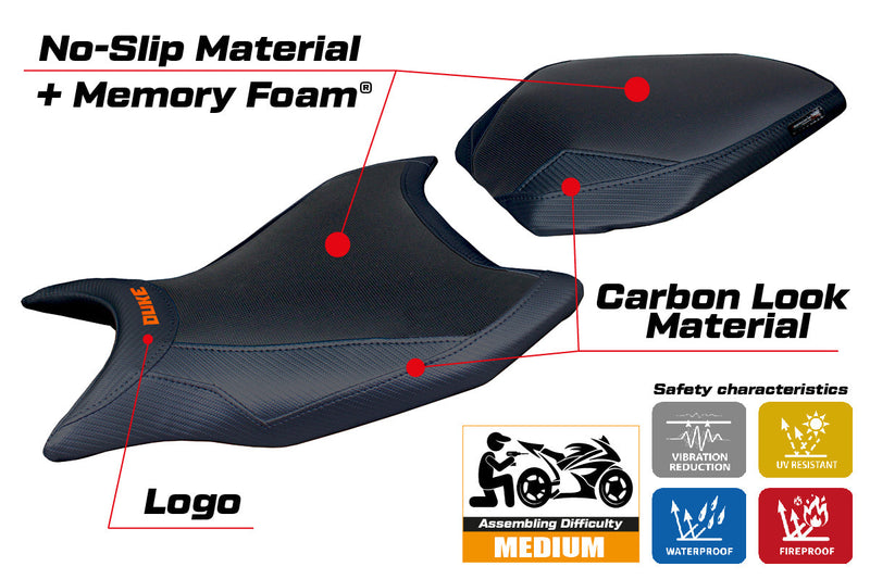 KTM 990 Duke 2024 Seat Cover Tappezzeria Italia Comfort in Black