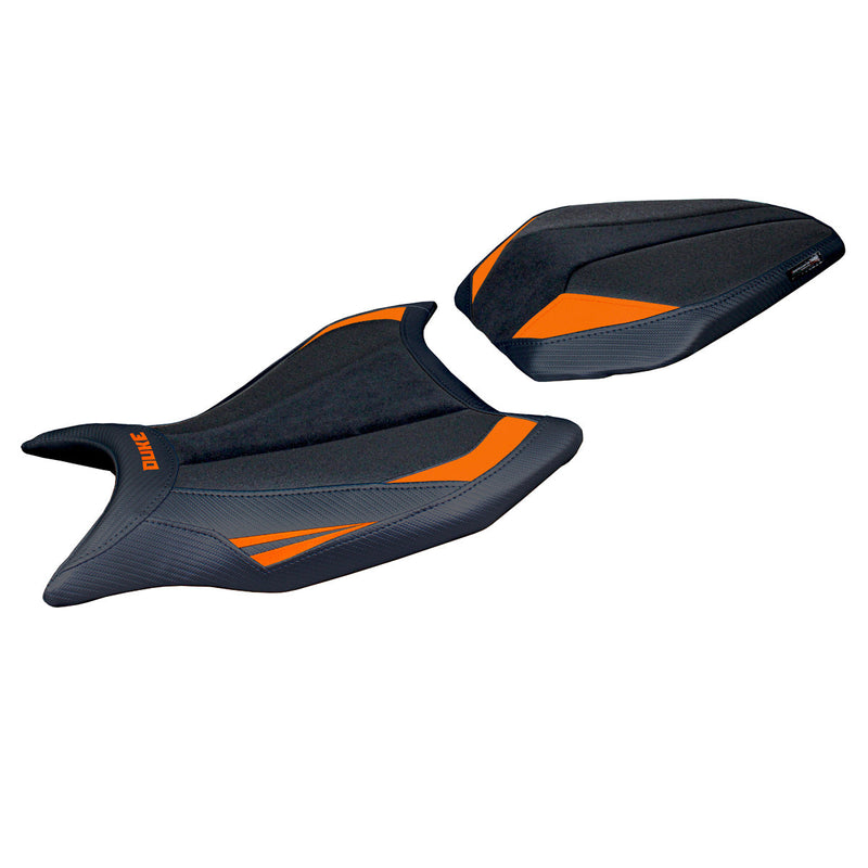 KTM 990 Duke 2024 Seat Cover Tappezzeria Italia Ultragrip in Orange and Black