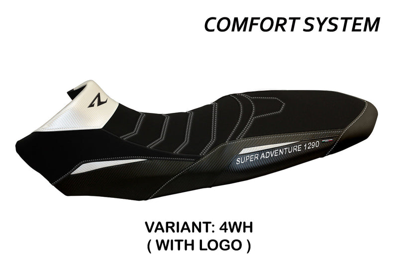 KTM 1290 Super Adventure R 2017-2019 Seat Cover Tappezzeria Italia Comfort in White