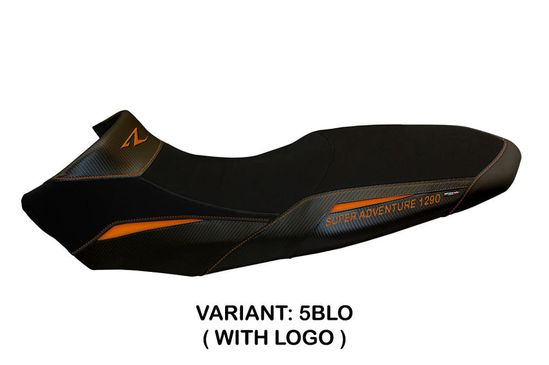 KTM 1290 Super Adventure R 2017-2020 Seat Cover Tappezzeria Italia in Black and Orange