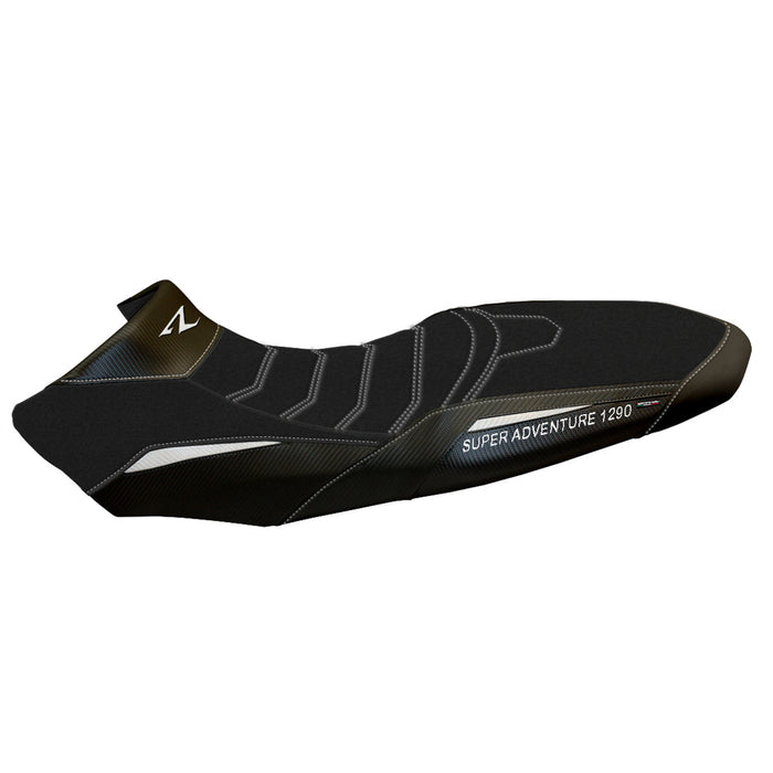 KTM 1290 Super Adventure R 2017-2020 Seat Cover Tappezzeria Italia Ultragrip in Black and White