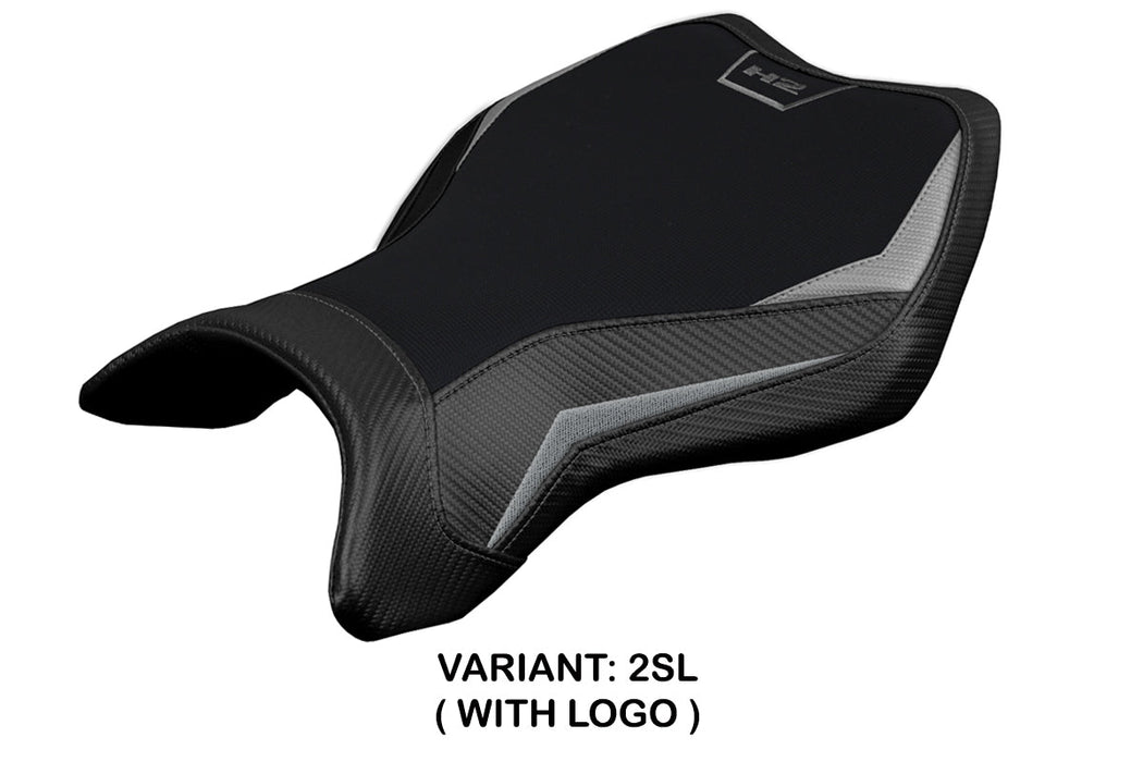 Kawasaki Ninja H2 H2R 2015-2024 Seat Cover Tappezzeria Italia in Silver and Black