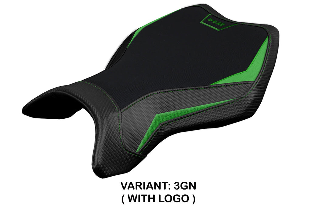 Kawasaki Ninja H2 H2R 2015-2024 Seat Cover Tappezzeria Italia in Green and Black