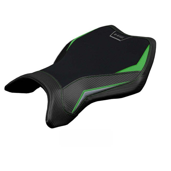 Kawasaki Ninja H2 H2R 2015-2024 Seat Cover Tappezzeria Italia Green in Silver