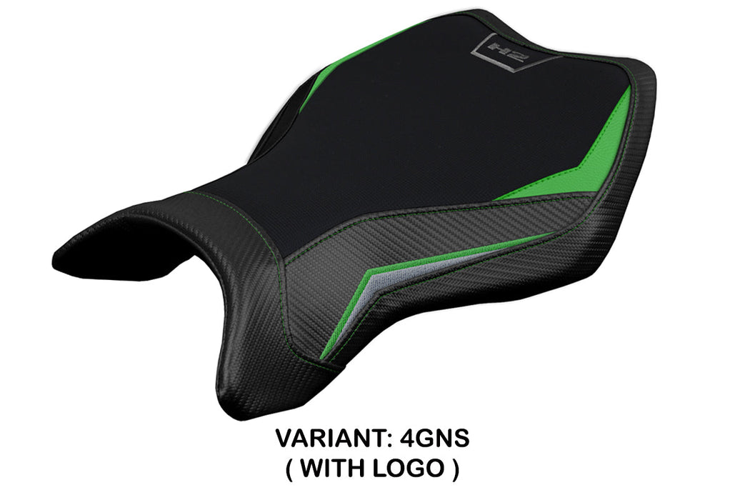 Kawasaki Ninja H2 H2R 2015-2024 Seat Cover Tappezzeria Italia Green in Silver