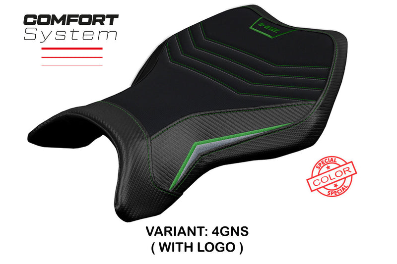 Kawasaki Ninja H2 H2R 2015-2024 Seat Cover Tappezzeria Italia Comfort in Green Silver