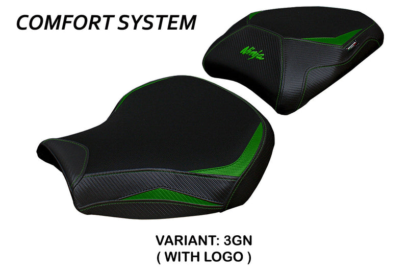 Kawasaki Ninja H2 1000SX 2018-2024 Seat Cover Tappezzeria Italia Comfort in Green