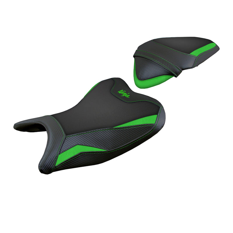 Kawasaki Ninja 250 2018 2019 Seat Cover Tappezzeria Italia in Green and Black