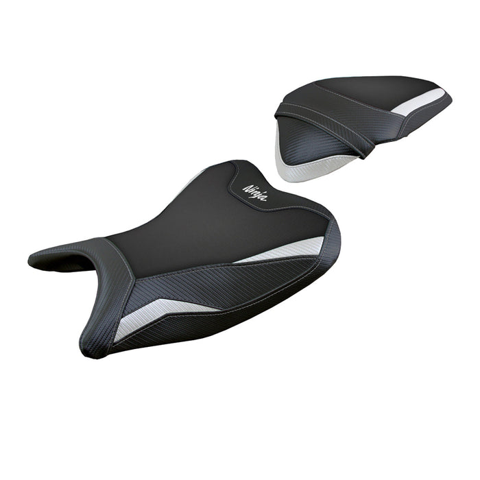 Kawasaki Ninja 250 2018 2019 Seat Cover Tappezzeria Italia in White and Black
