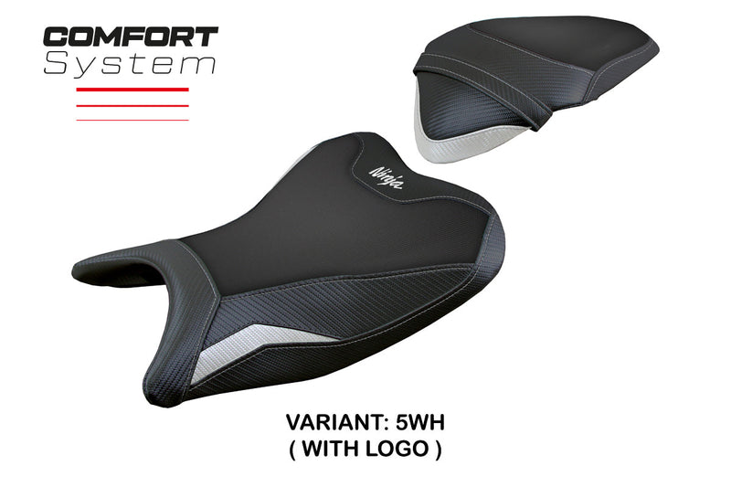 Kawasaki Ninja 250 2018 2019 Seat Cover Tappezzeria Italia Comfort in White and Black
