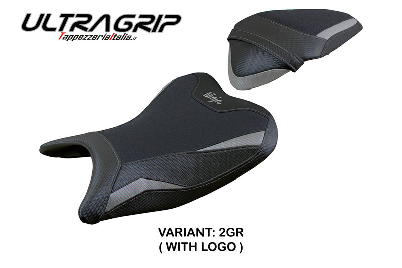 Kawasaki Ninja 250 2018 2019 Seat Cover Tappezzeria Italia Ultragrip in Grey and Black