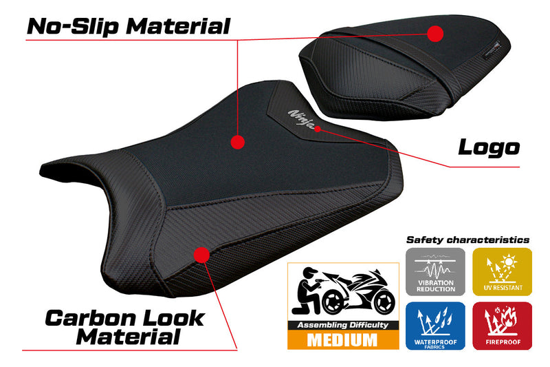 Kawasaki Ninja 300 2013-2017 Seat Cover Tappezzeria Black