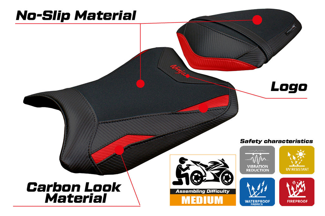Kawasaki Ninja 300 2013-2017 Seat Cover Tappezzeria Red
