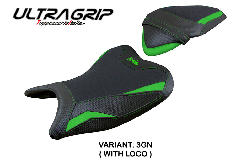 Kawasaki Ninja 400 2018-2023 Seat Cover Tappezzeria Italia Ultragrip in Green