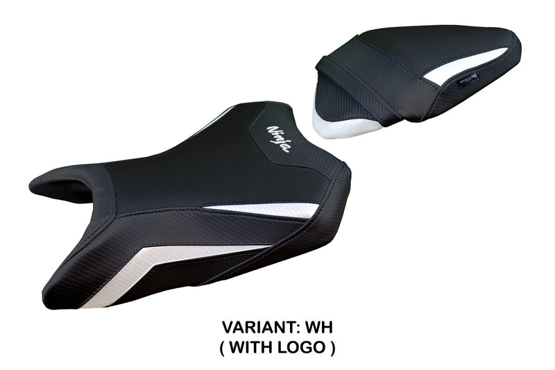 Kawasaki Ninja 500 2024 Seat Cover Tappezzeria Italia in White Black