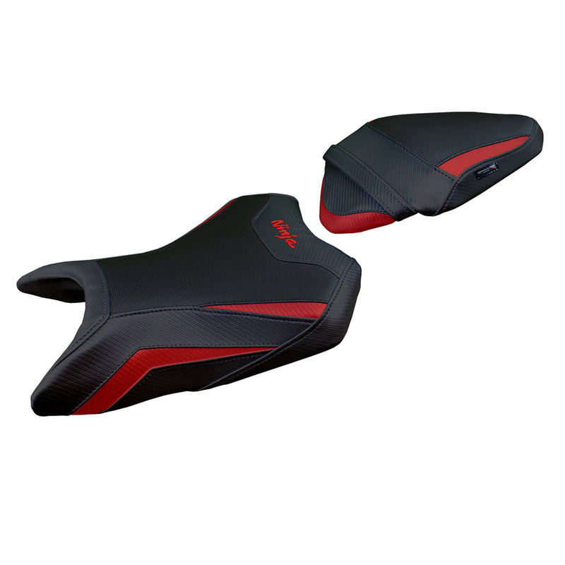 Kawasaki Ninja 500 2024 Seat Cover Tappezzeria Italia Comfort in Dark Red and Black