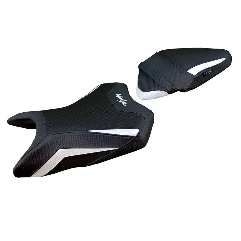 Kawasaki Ninja 500 2024 Seat Cover Tappezzeria Italia Comfort in White and Black