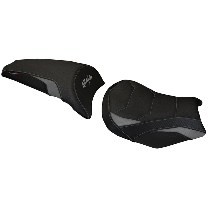 Kawasaki Ninja 650 Z650 2017-2024 Seat Cover Tappezzeria Italia Ultragrip in Grey and Black