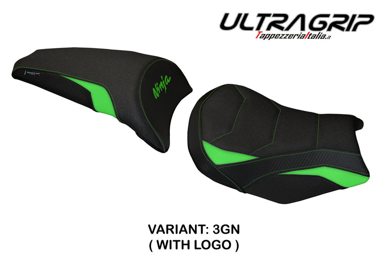 Kawasaki Ninja 650 Z650 2017-2024 Seat Cover Tappezzeria Italia Ultragrip in Green
