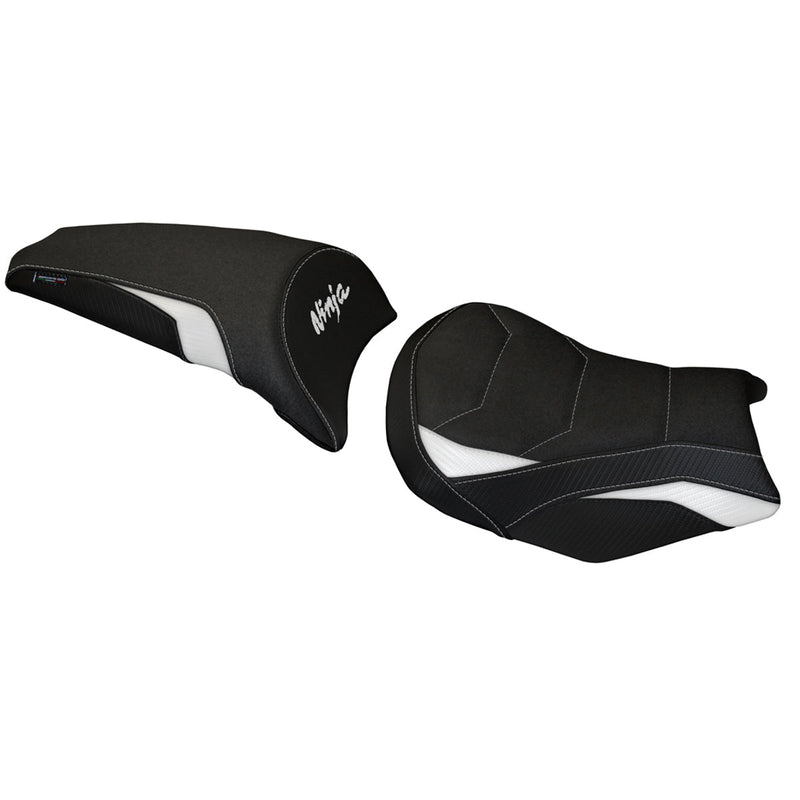 Kawasaki Ninja 650 Z650 2017-2024 Seat Cover Tappezzeria Italia Ultragrip in White