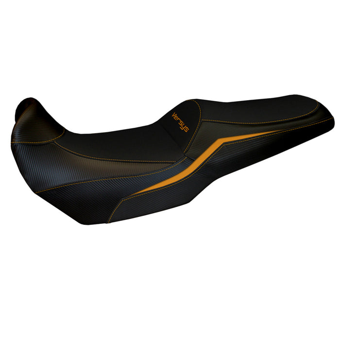 Kawasaki Versys 1000 2019-2024 Seat Cover Tappezzeria Italia Orange in Black
