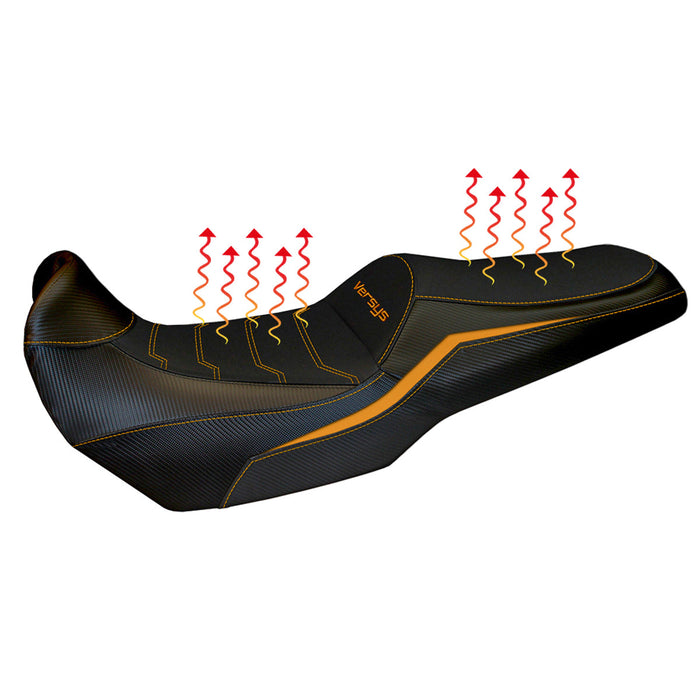 Kawasaki Versys 1000 2019-2024 Seat Cover Tappezzeria Italia Comfort Heated in Orange