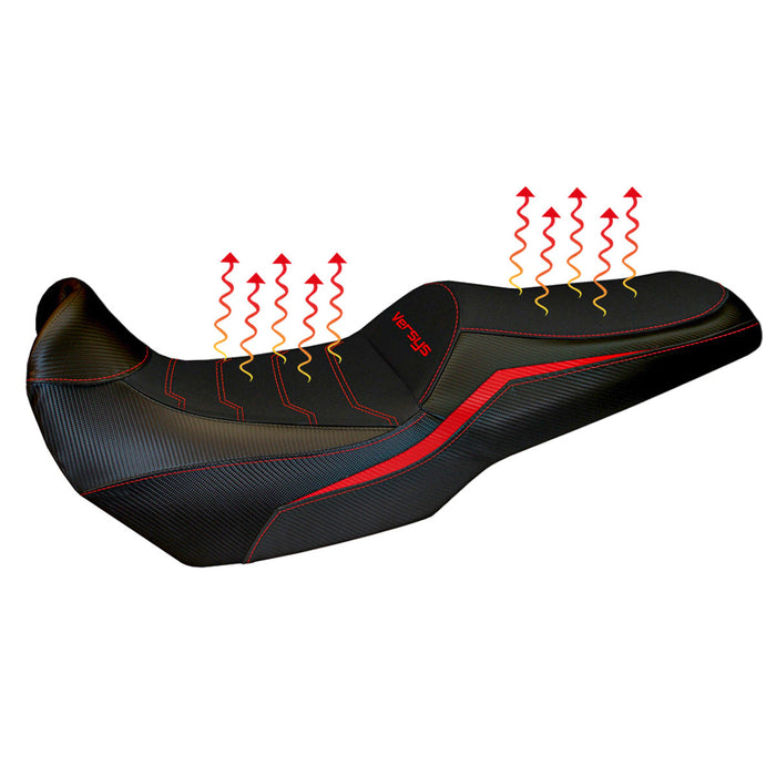 Kawasaki Versys 1000 2019-2024 Seat Cover Tappezzeria Italia Comfort Heated in Red