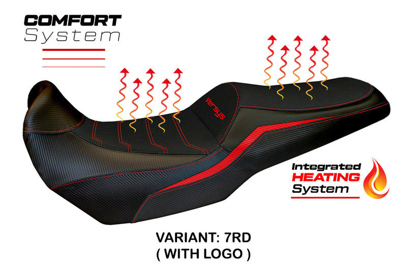 Kawasaki Versys 1000 2019-2024 Seat Cover Tappezzeria Italia Comfort Heated in Red