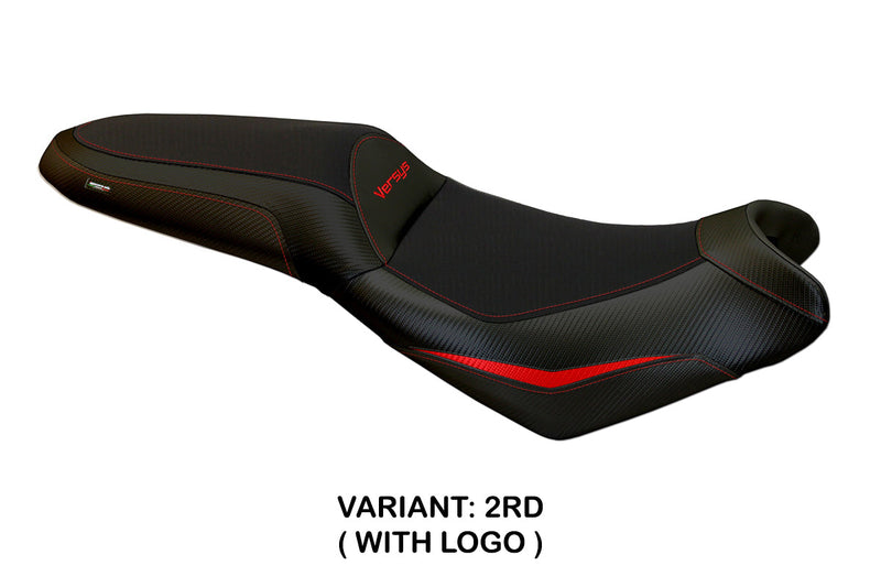Kawasaki Versys 650 2007-2024 Seat Cover Tappezzeria Italia in Red and Black