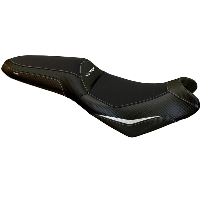 Kawasaki Versys 650 2007-2024 Seat Cover Tappezzeria Italia in White and Black