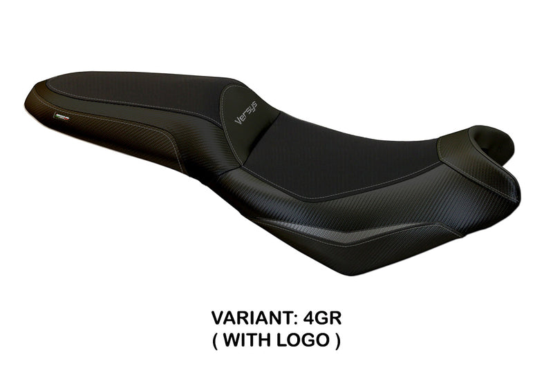 Kawasaki Versys 650 2007-2024 Seat Cover Tappezzeria Italia in Grey and Black