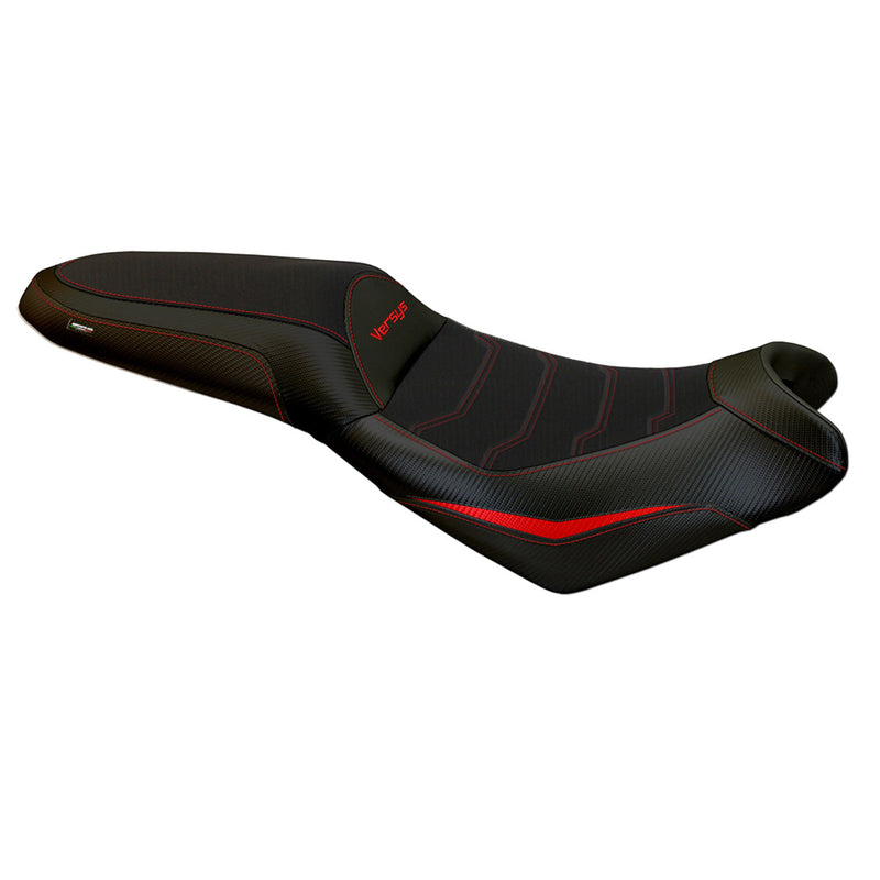 Kawasaki Versys 650 2007-2024 Seat Cover Tappezzeria Italia Comfort in Red and Black