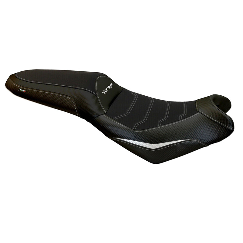 Kawasaki Versys 650 2007-2024 Seat Cover Tappezzeria Italia Comfort in White and Black