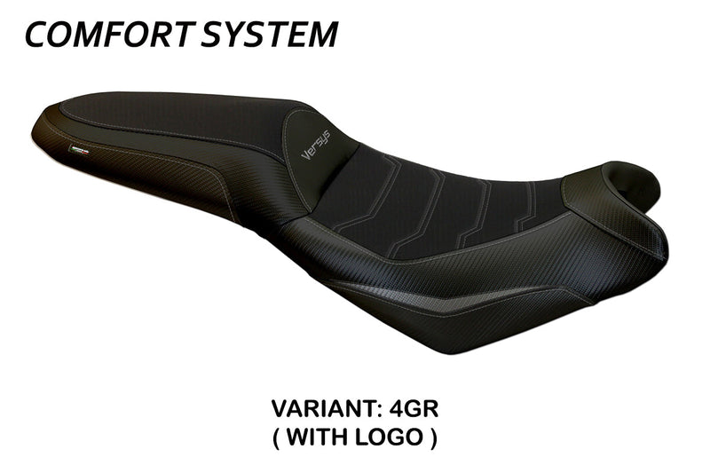 Kawasaki Versys 650 2007-2024 Seat Cover Tappezzeria Italia Comfort in Grey and Black