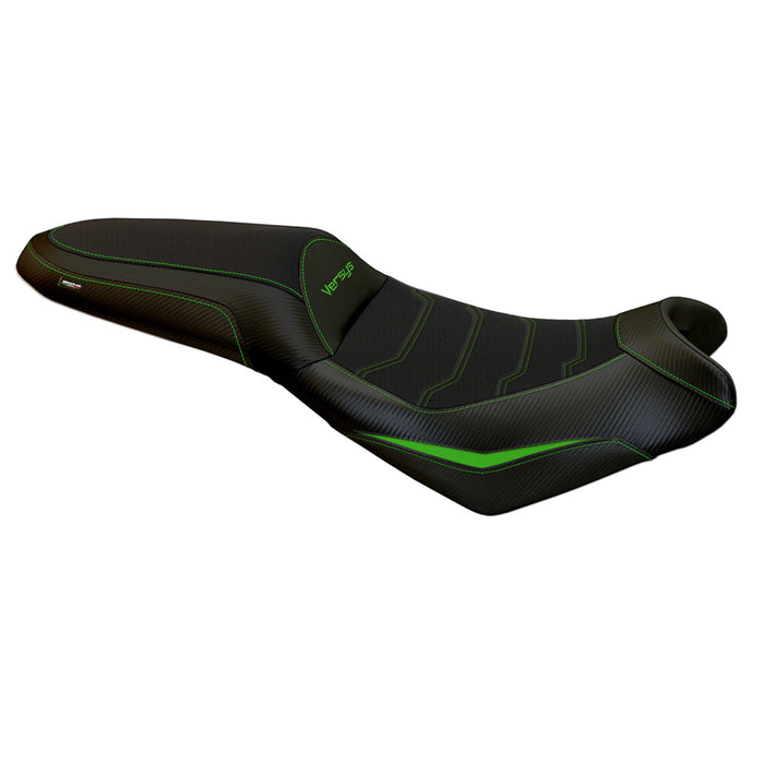 Kawasaki Versys 650 2007-2024 Seat Cover Tappezzeria Italia Comfort in Green and Black